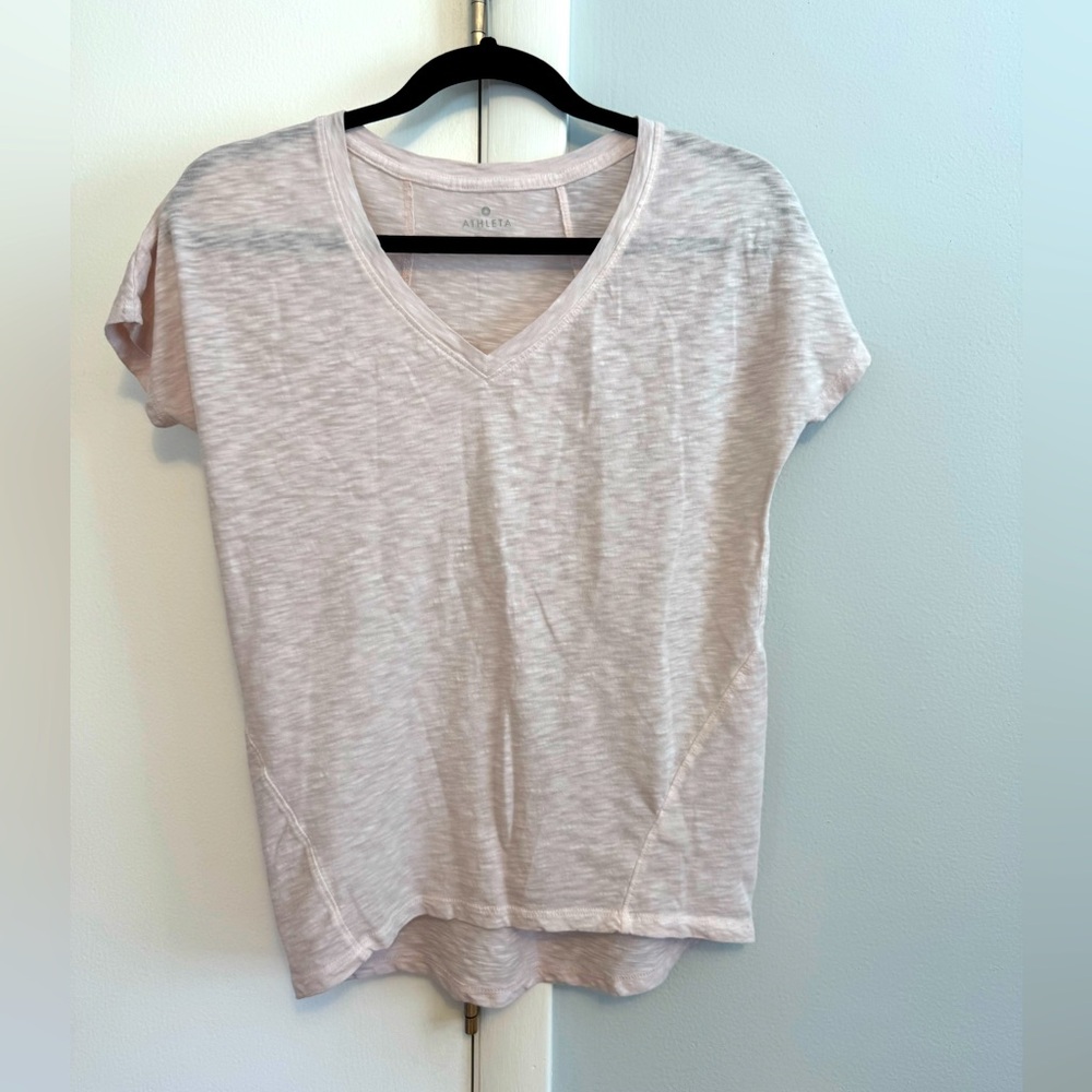 Athleta light pink workout T-shirt. Size XXS